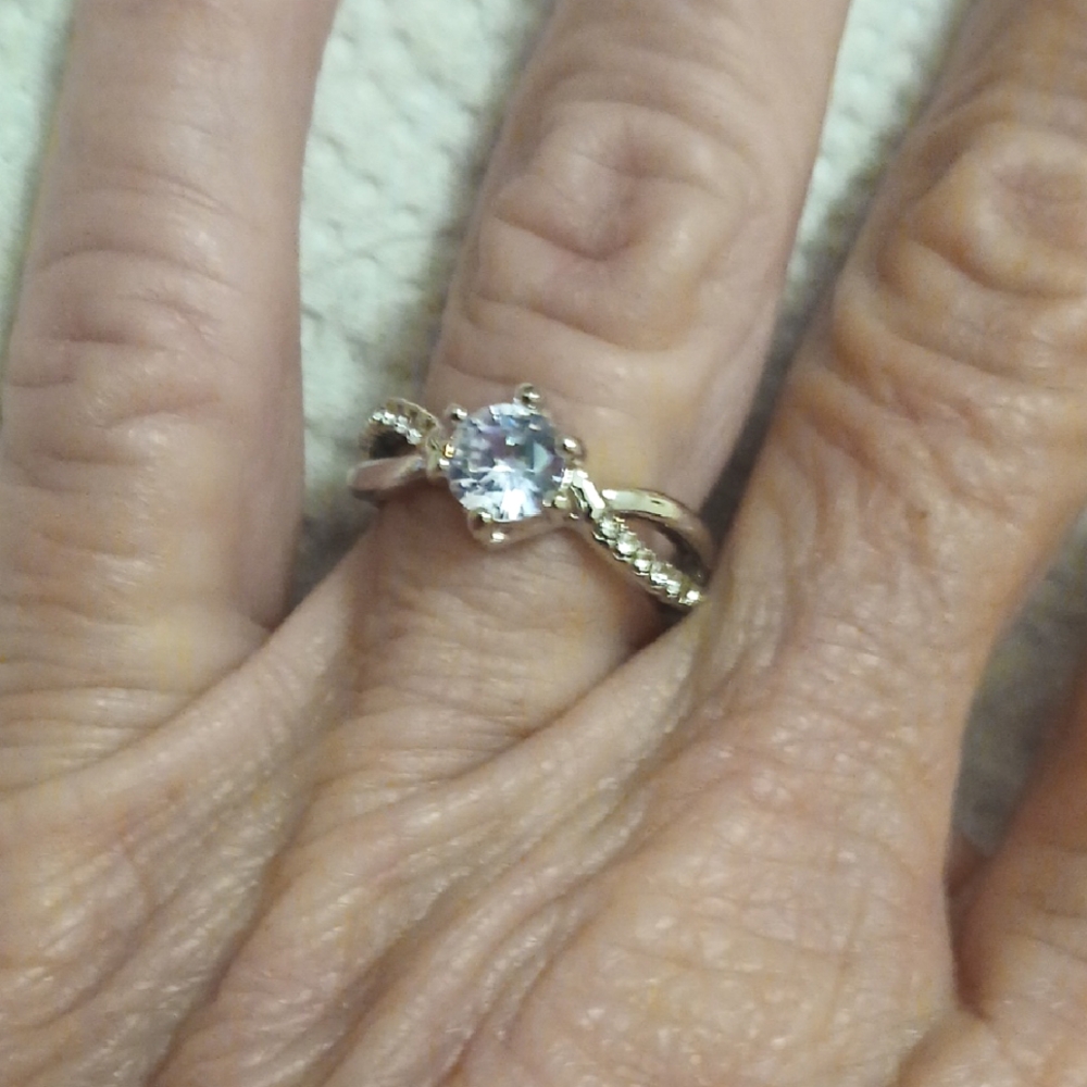 SILVER INFINITY CZ RING With Elegant Accents Size 7